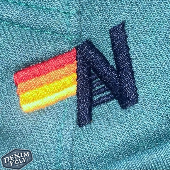 Aviator Nation Women’s Blue/Green Smiley Face Embroidered Hombre V-NeckHoodie😃 - Picture 4 of 13